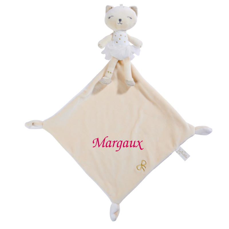  sparkle peluche avec chat beige rosé 45 cm 